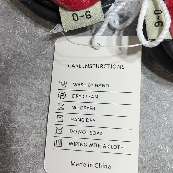 IEvolve Guitar Soft Leather Crib Shoes Black/Red Size 0-6 months - Picture 8 of 8